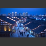 仿古城夜色