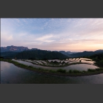 乡村霞光