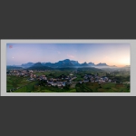 天门山镇早晨