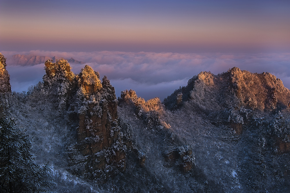 冬雪天子山