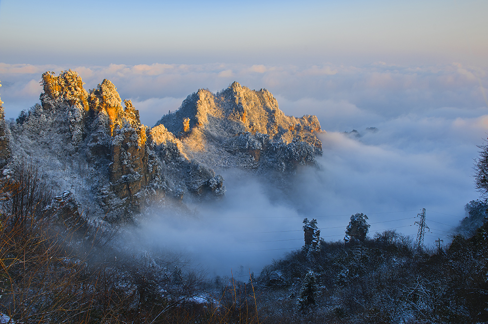 天子山雪
