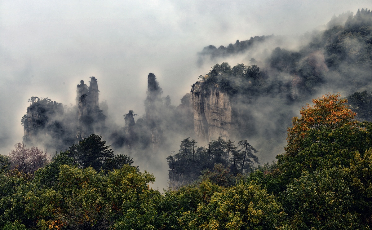 雾漫天子山