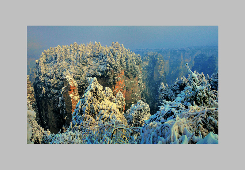黄石寨冬雪