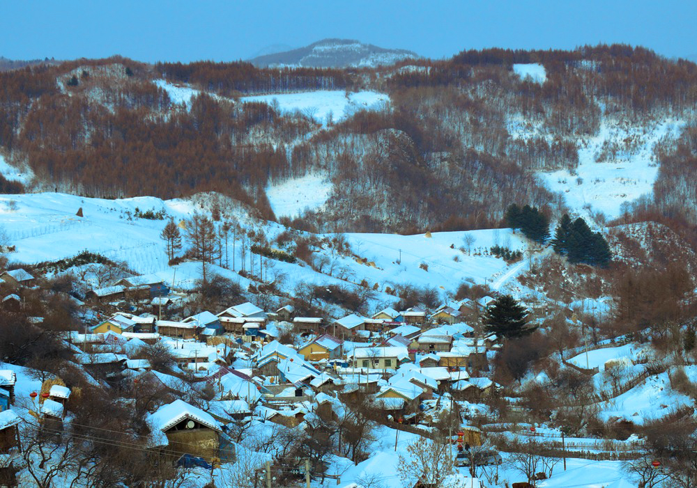 山村雪图