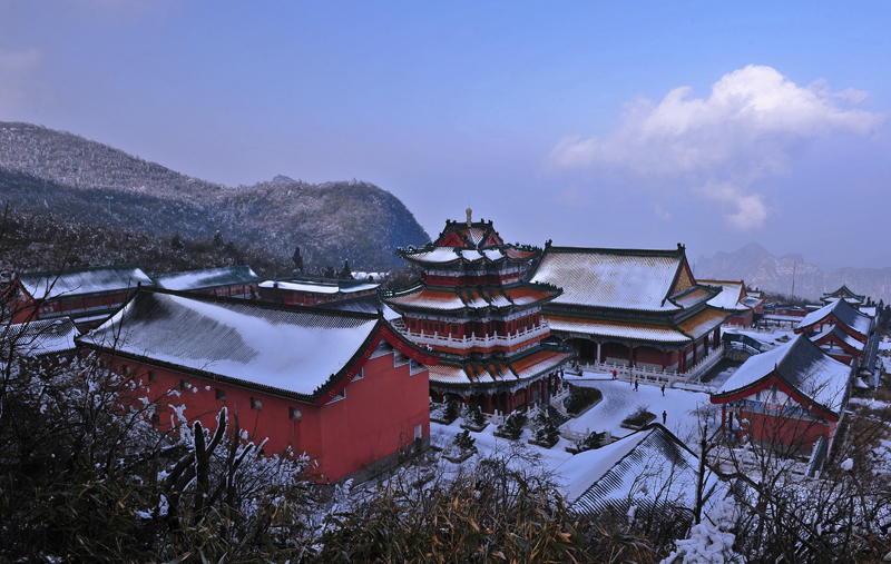 天门寺雪韵
