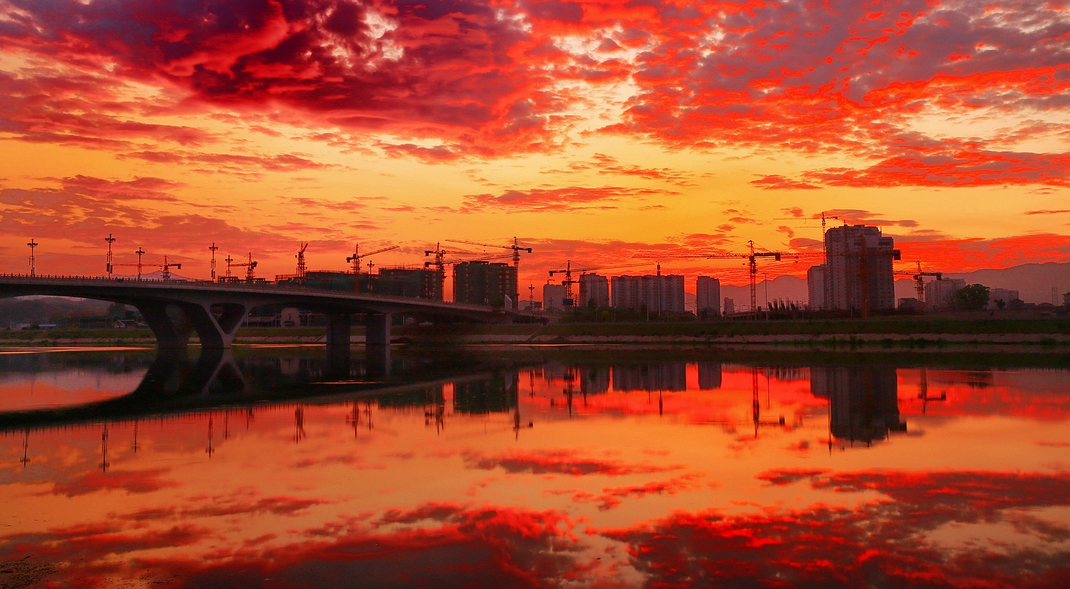 清晨鹭鸶湾