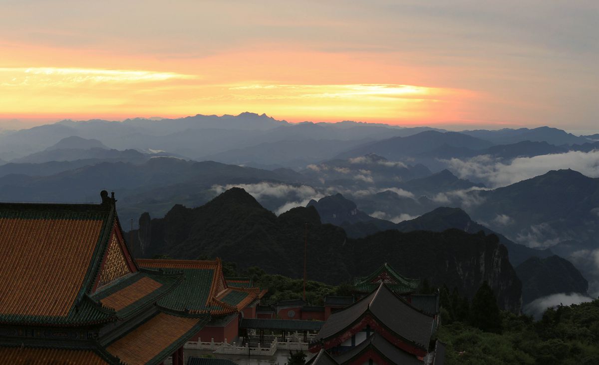 天门仙寺早霞