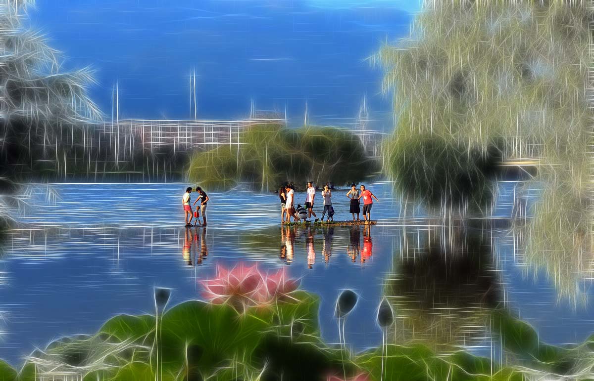 线之绘之松江美景