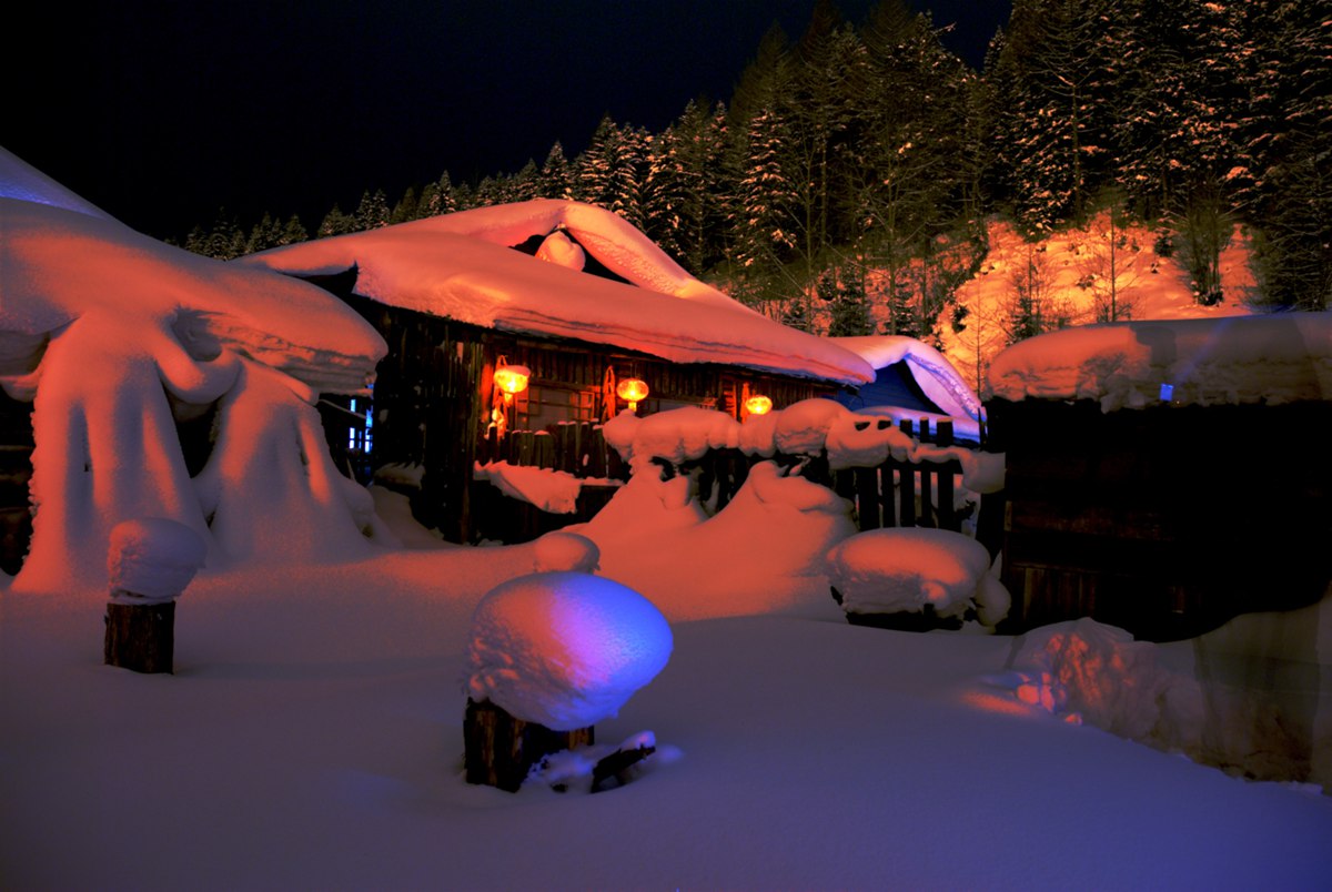 雪乡夜