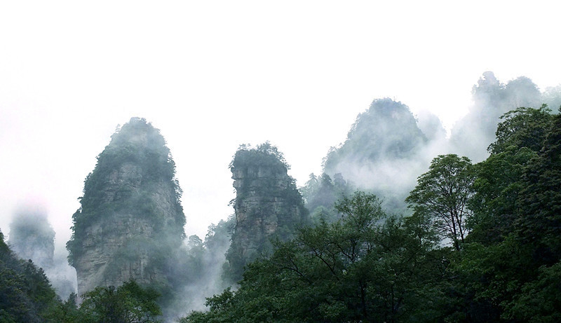 雨雾漫青山