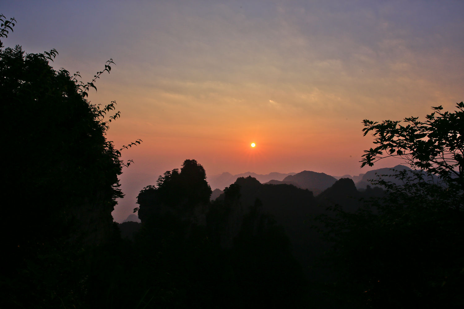 天子山日出