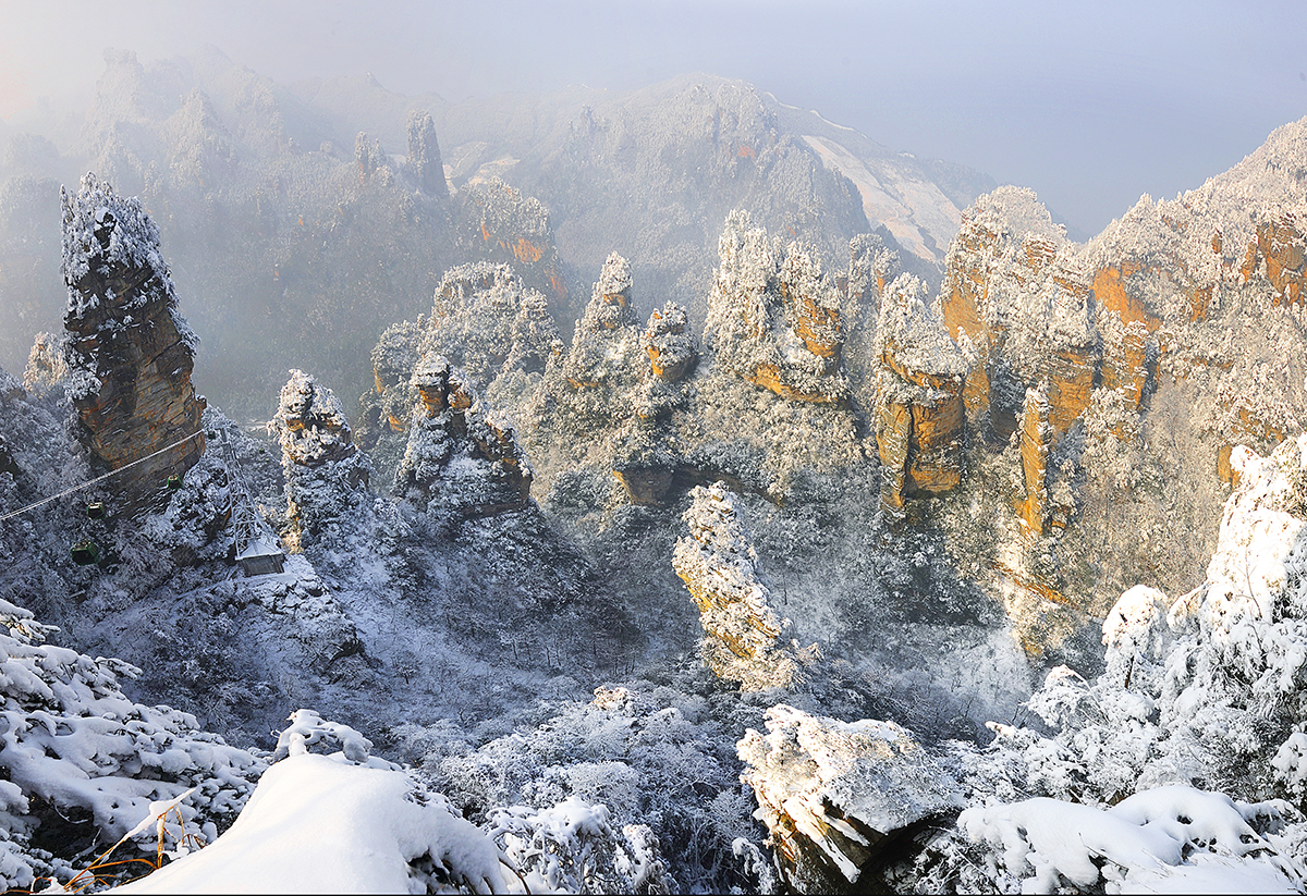 黄石寨冬雪