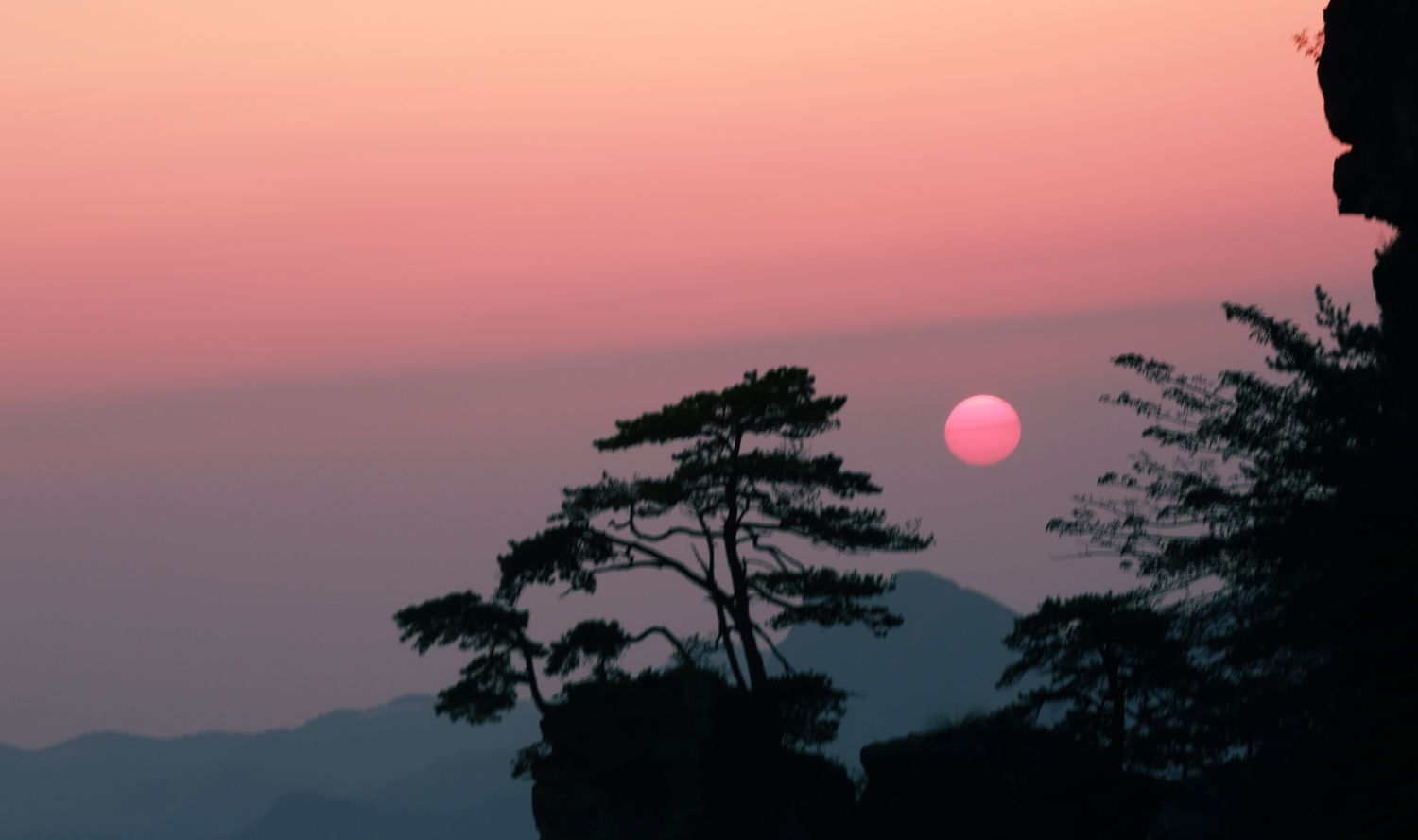 天子山日出