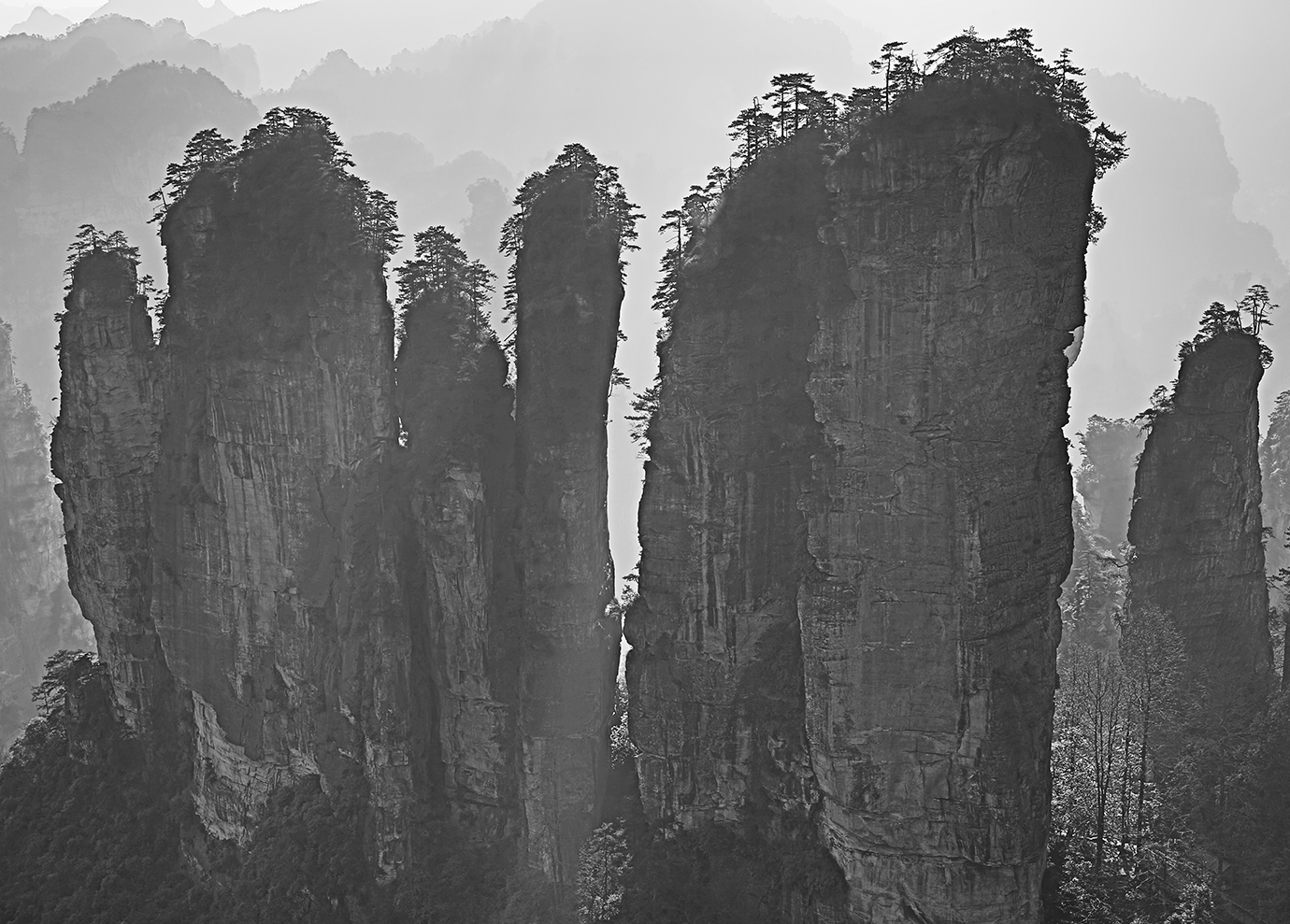 水墨五子峰