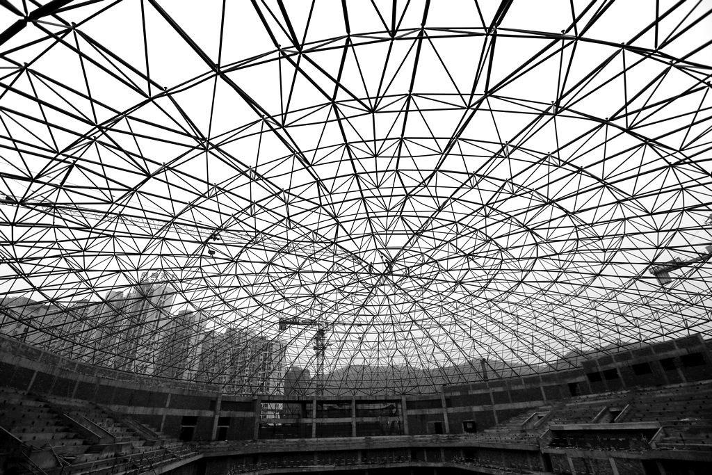 体育馆正在建设中