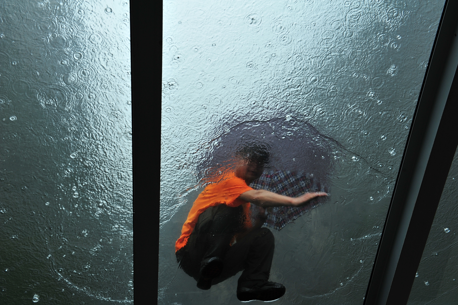 雨 中