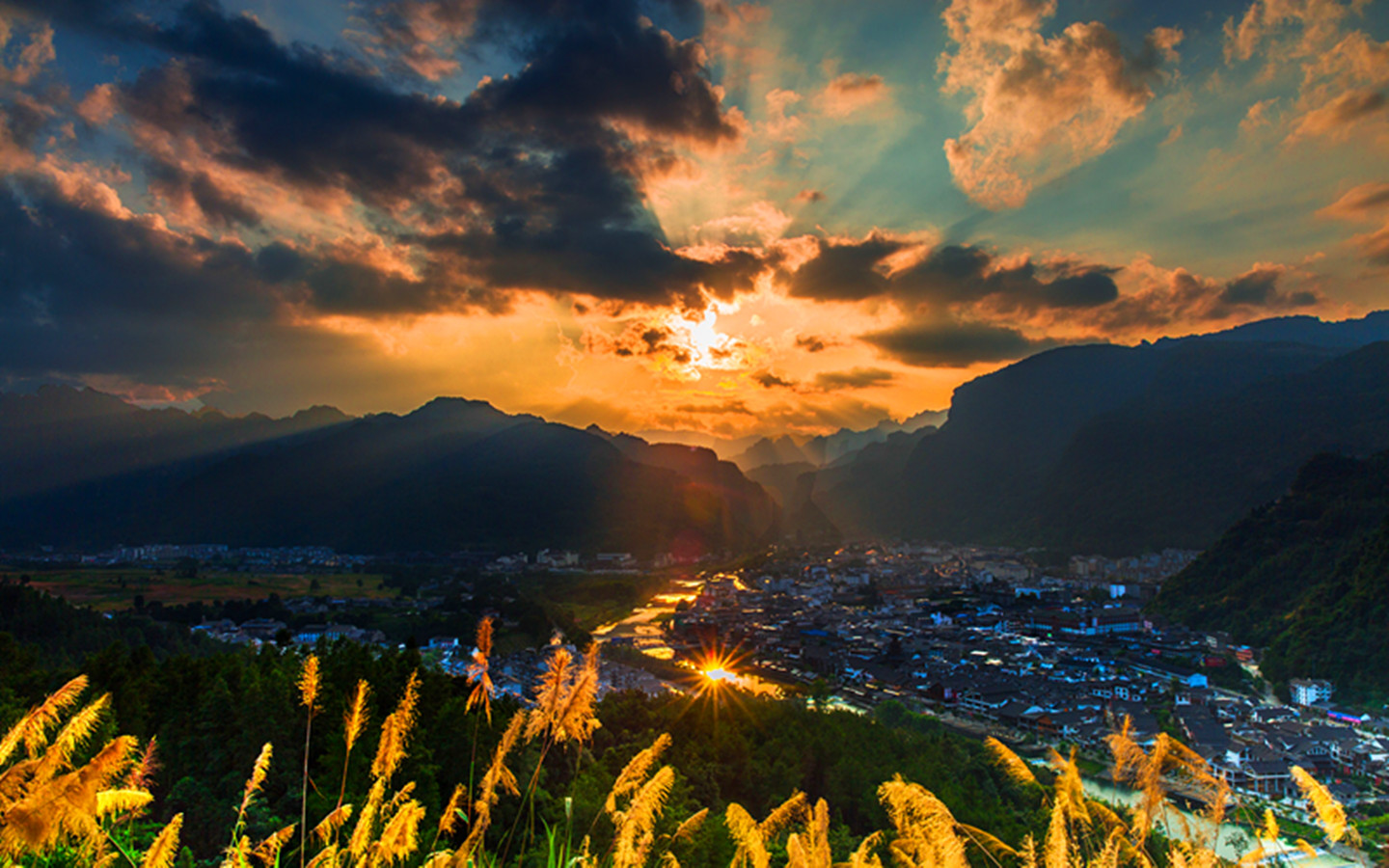 《武陵夕照》