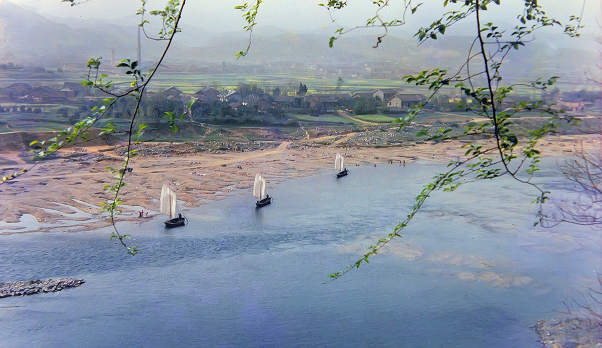 80年代的澧水沉潭河道