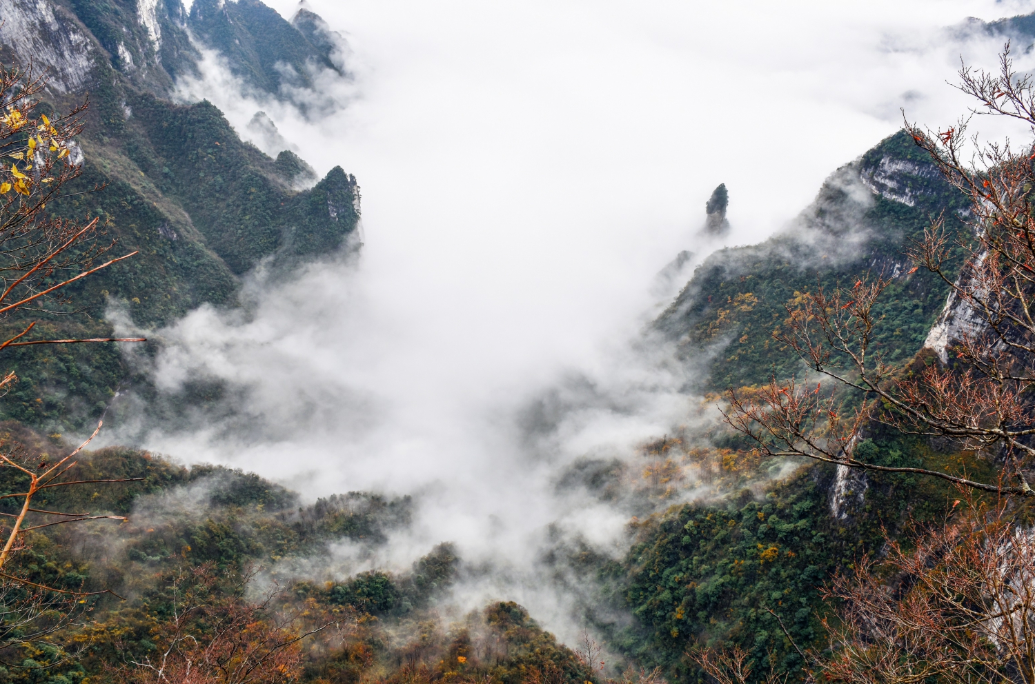 云雾天门山