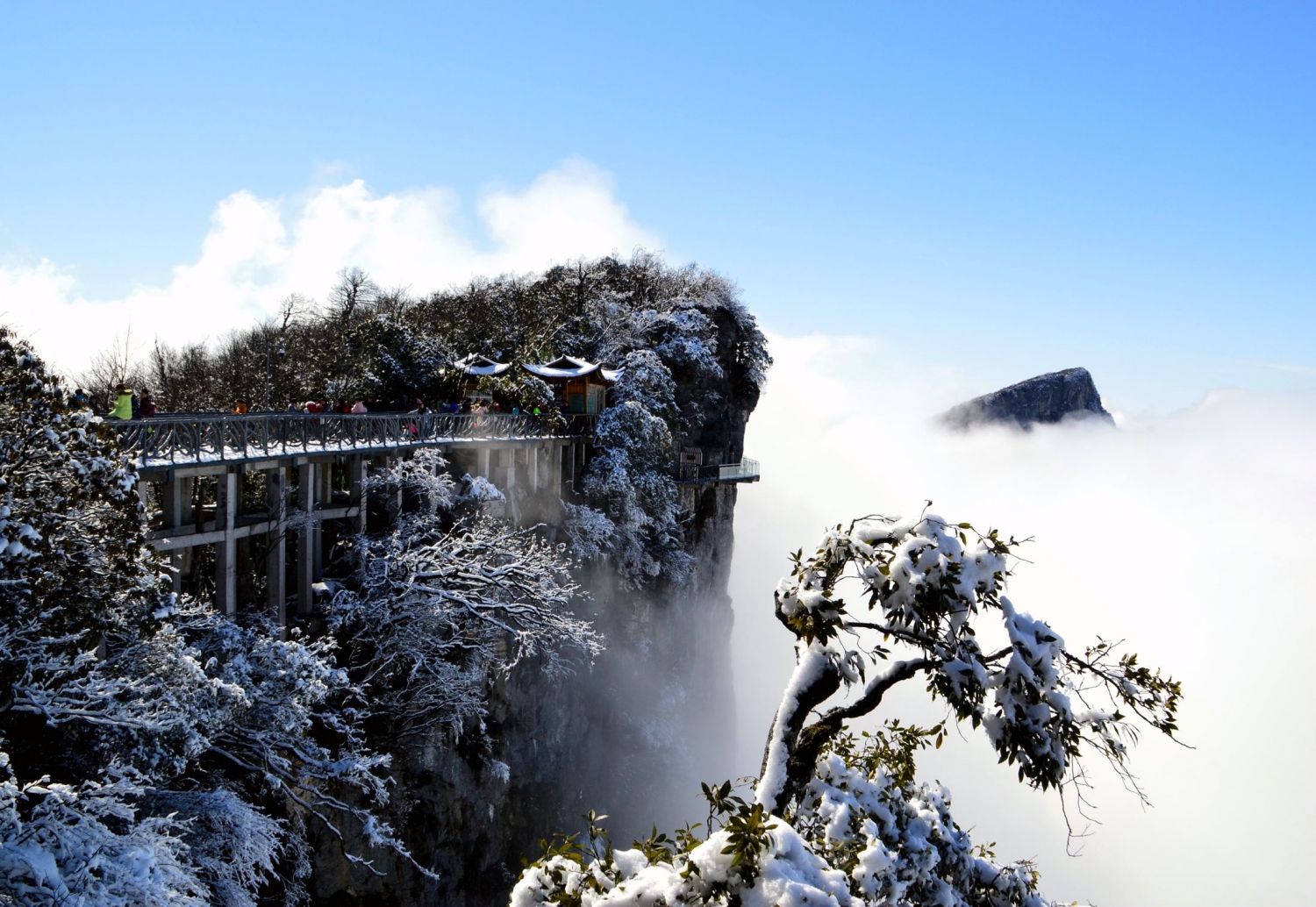 玻璃栈道附近风景