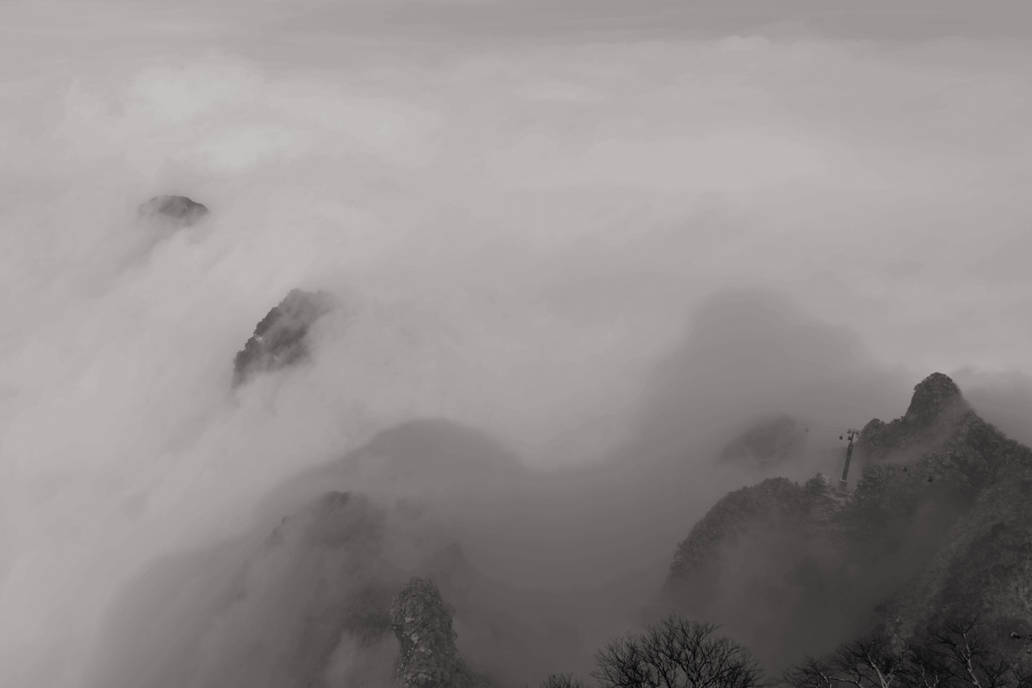 水墨天门山