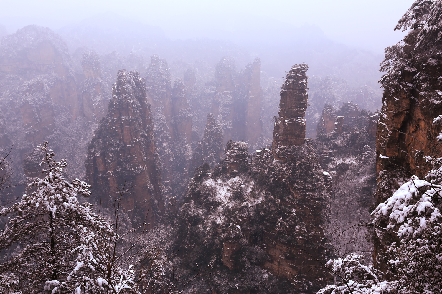 黄石寨雪景