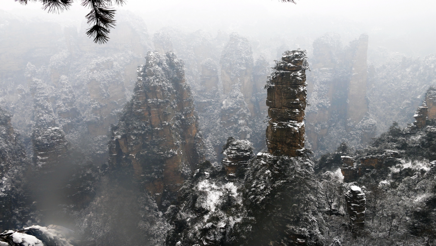雪景.黄石寨