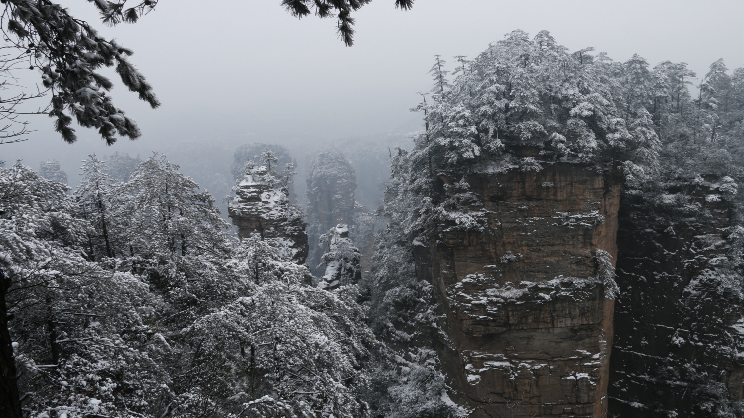 雪景.黄石寨