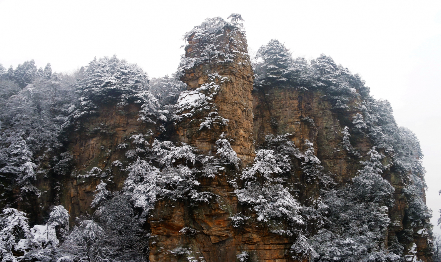 雪景.黄石寨