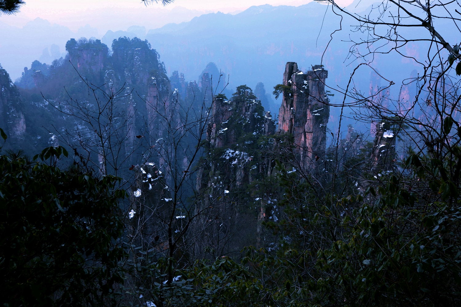天子山·雪化