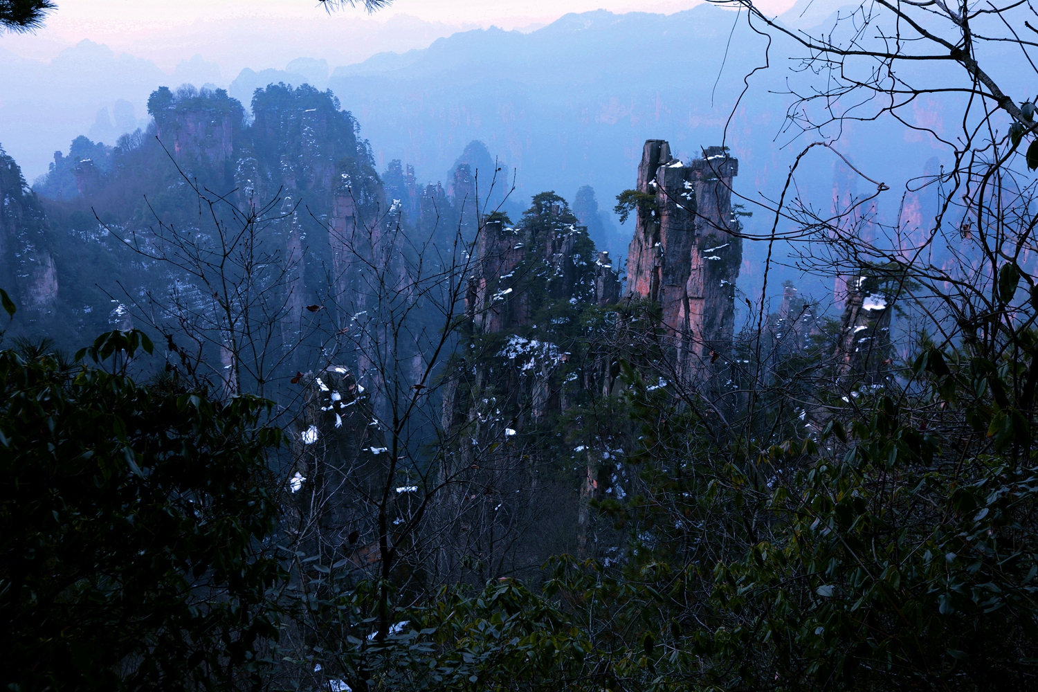 天子山·雪化