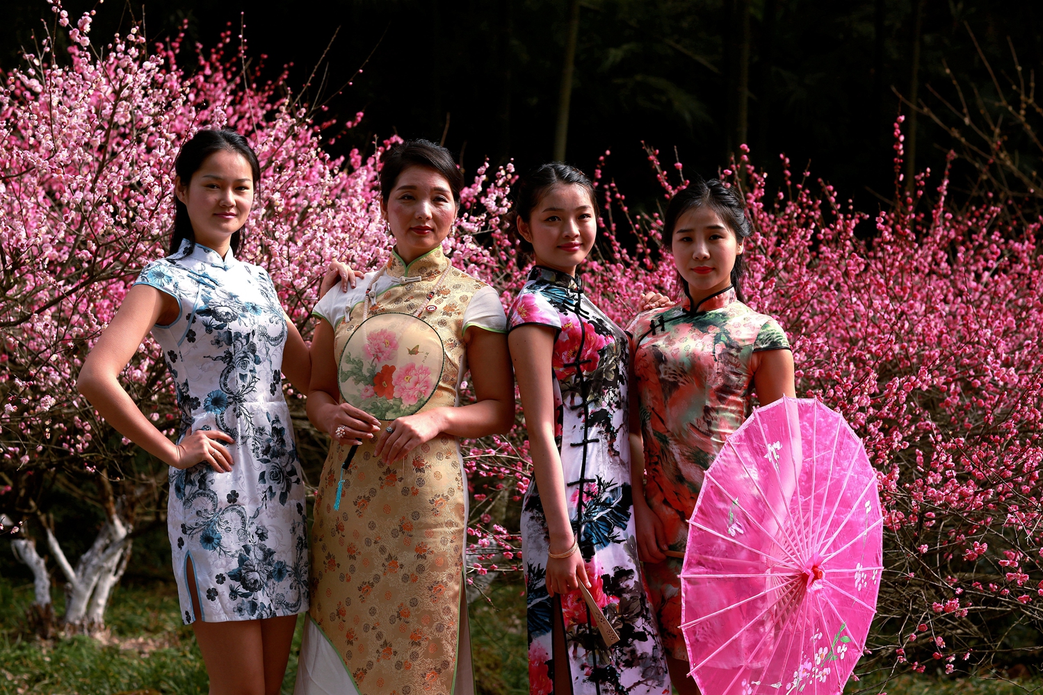 人比梅花艳