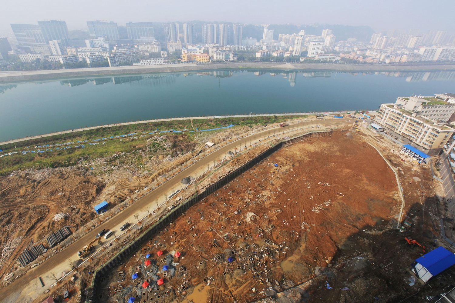 建设中的南门口特色街区
