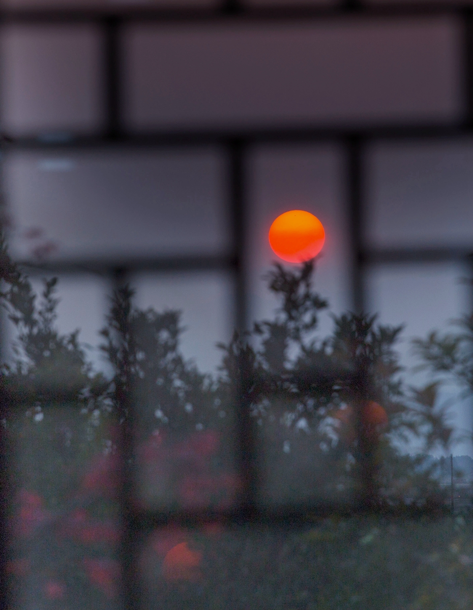 窗外夕阳