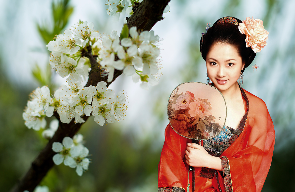 鲜花美女