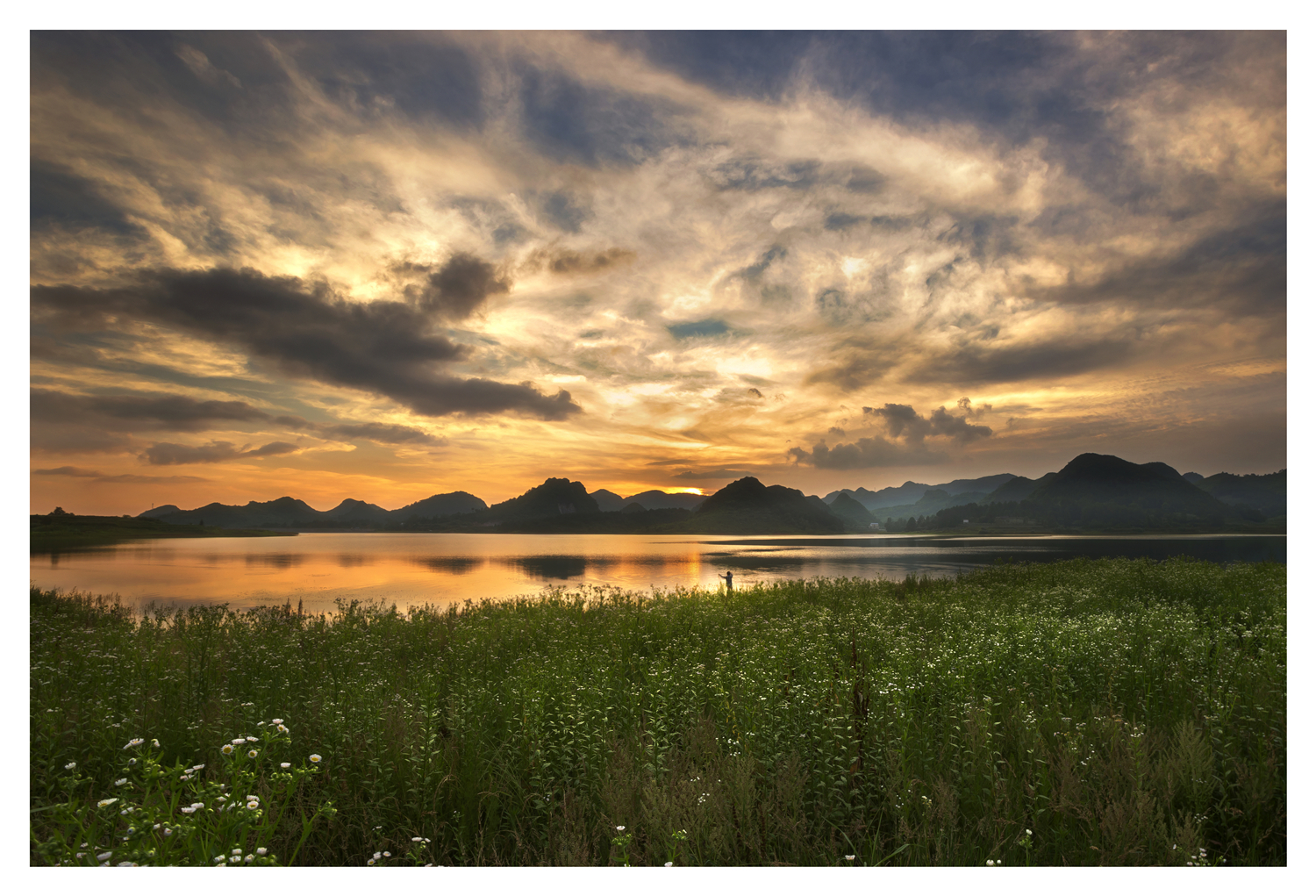 羊峰夕照