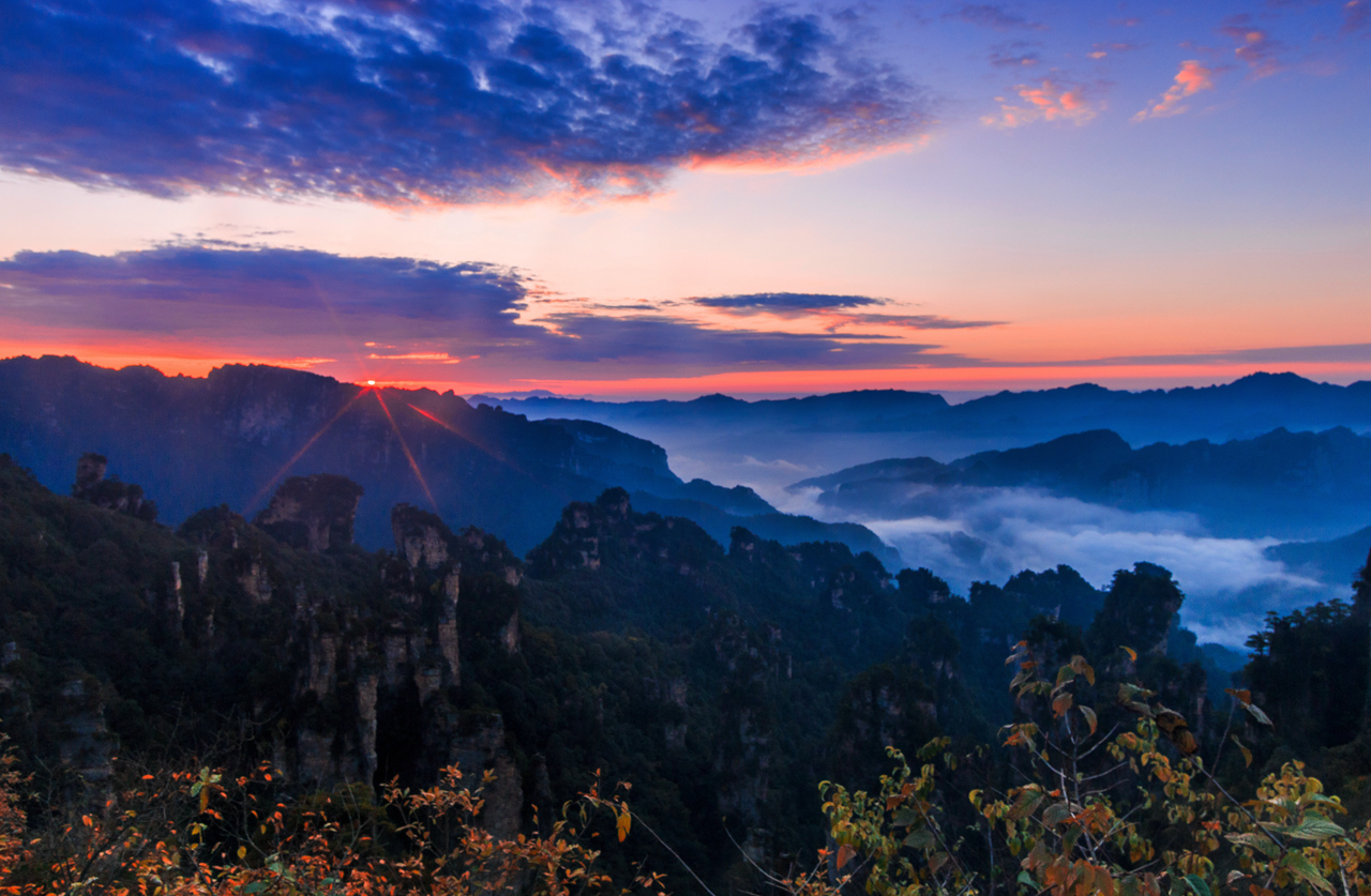 雨后天子山