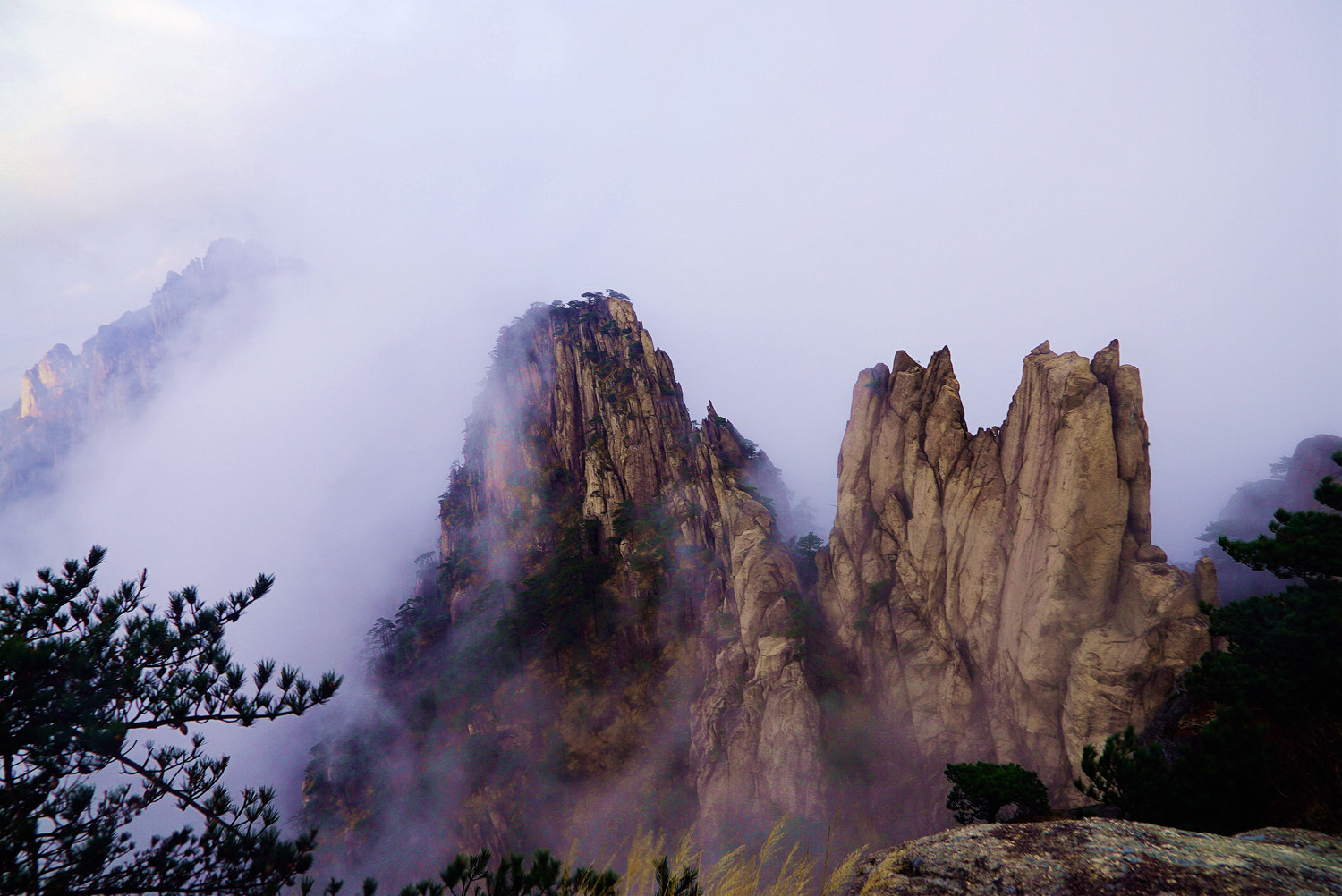 烟雨黄山