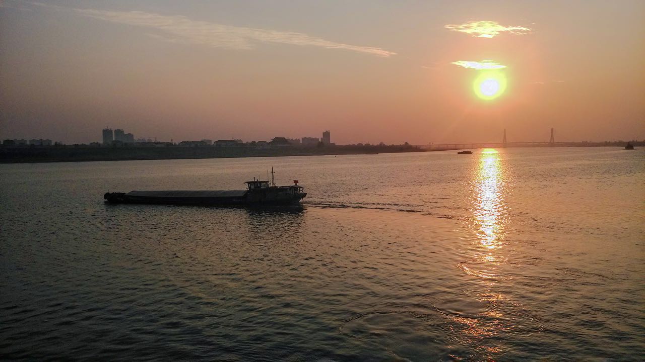 洞庭湖日落