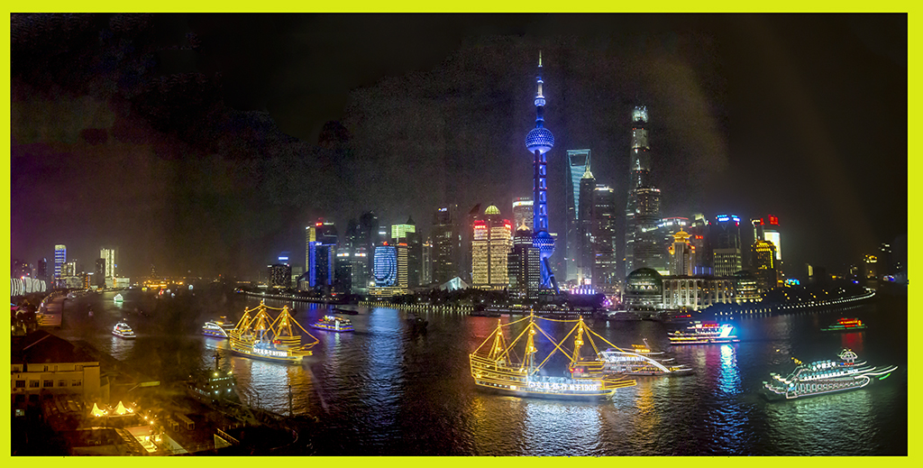 夜拍上海黄埔江（接片）