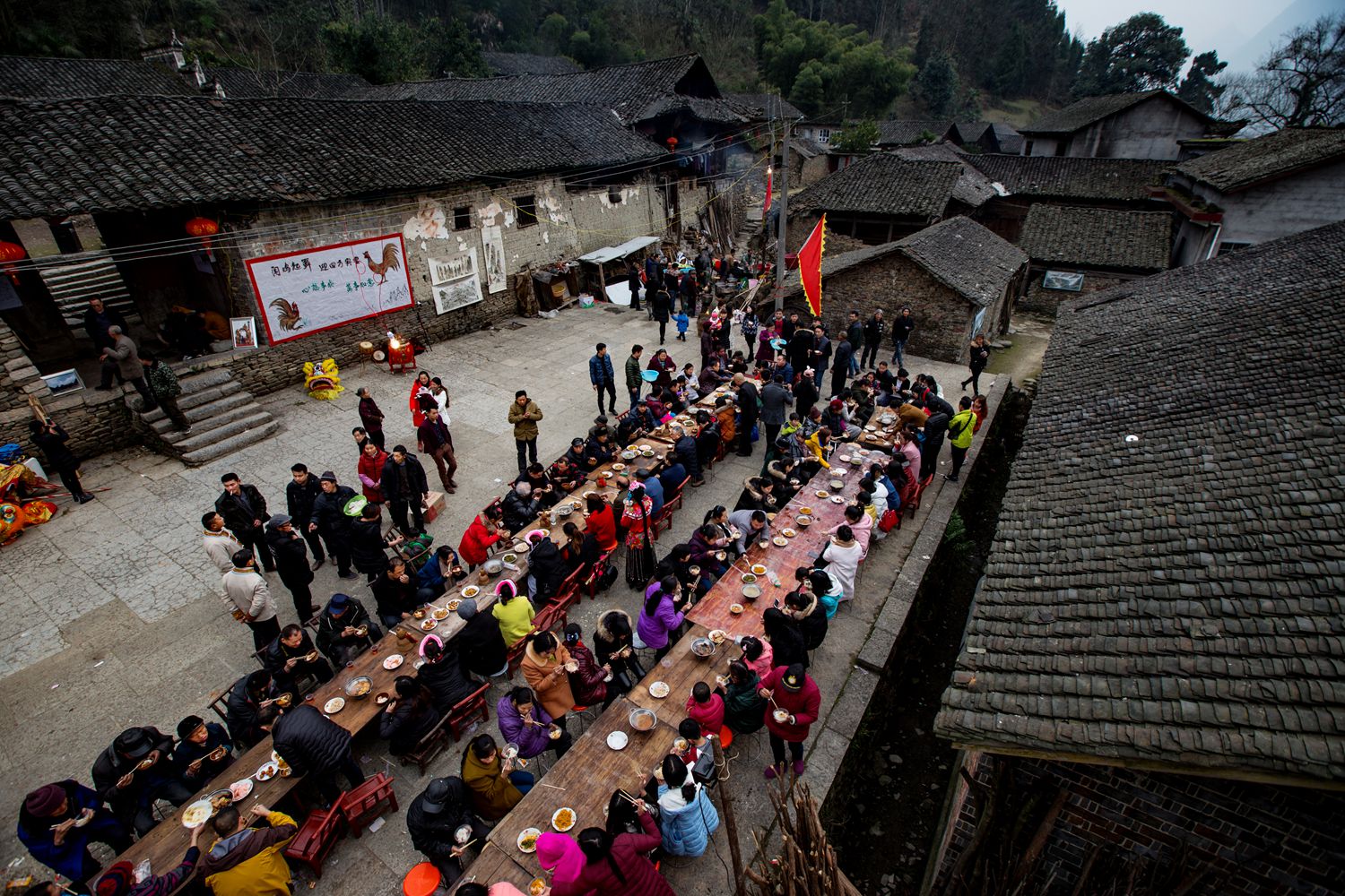 罗水乡土家人大年饭-3