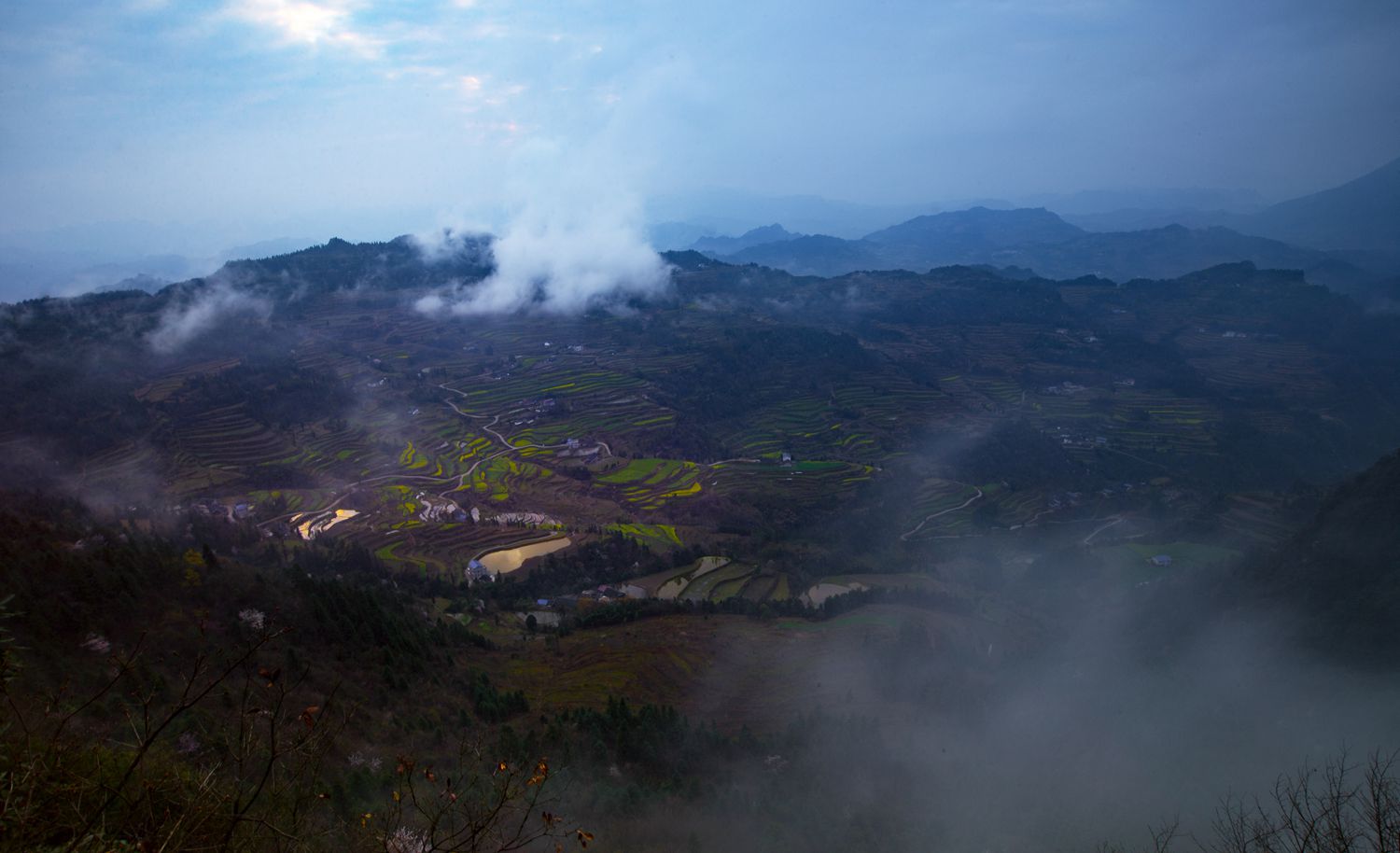云雾梯田