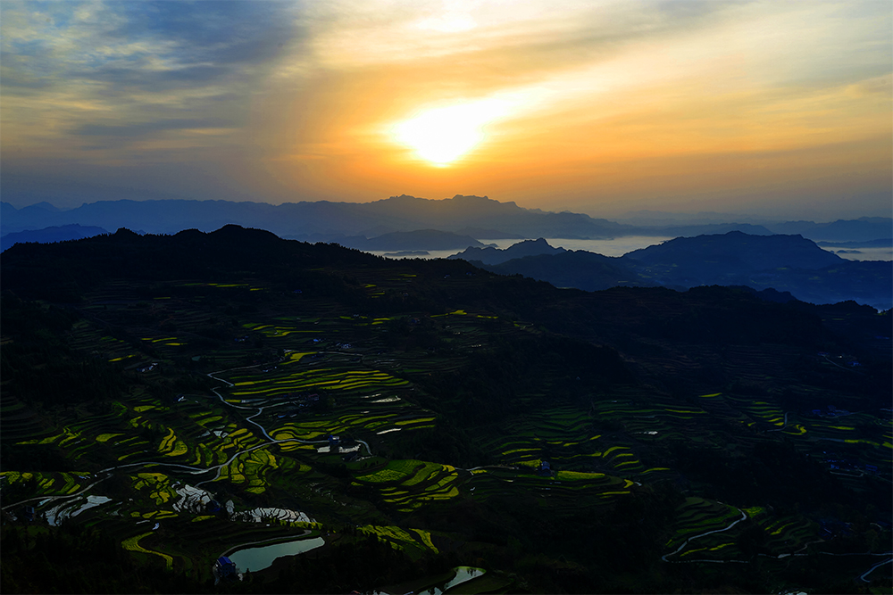 橙色天空