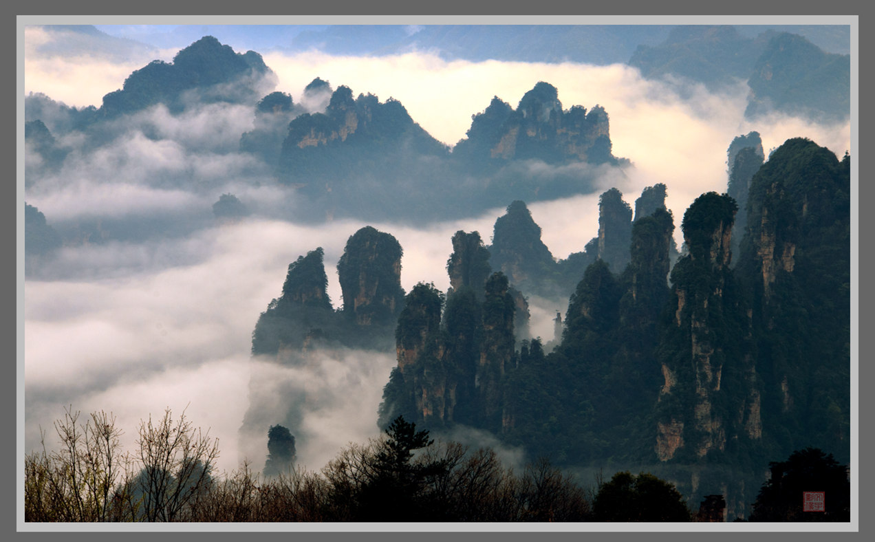 雨后天子山