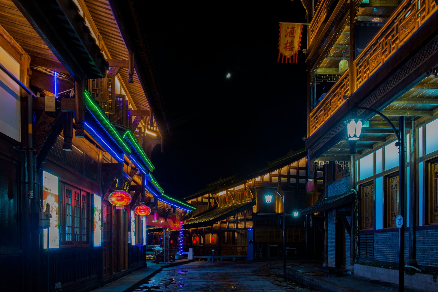 古楼月夜