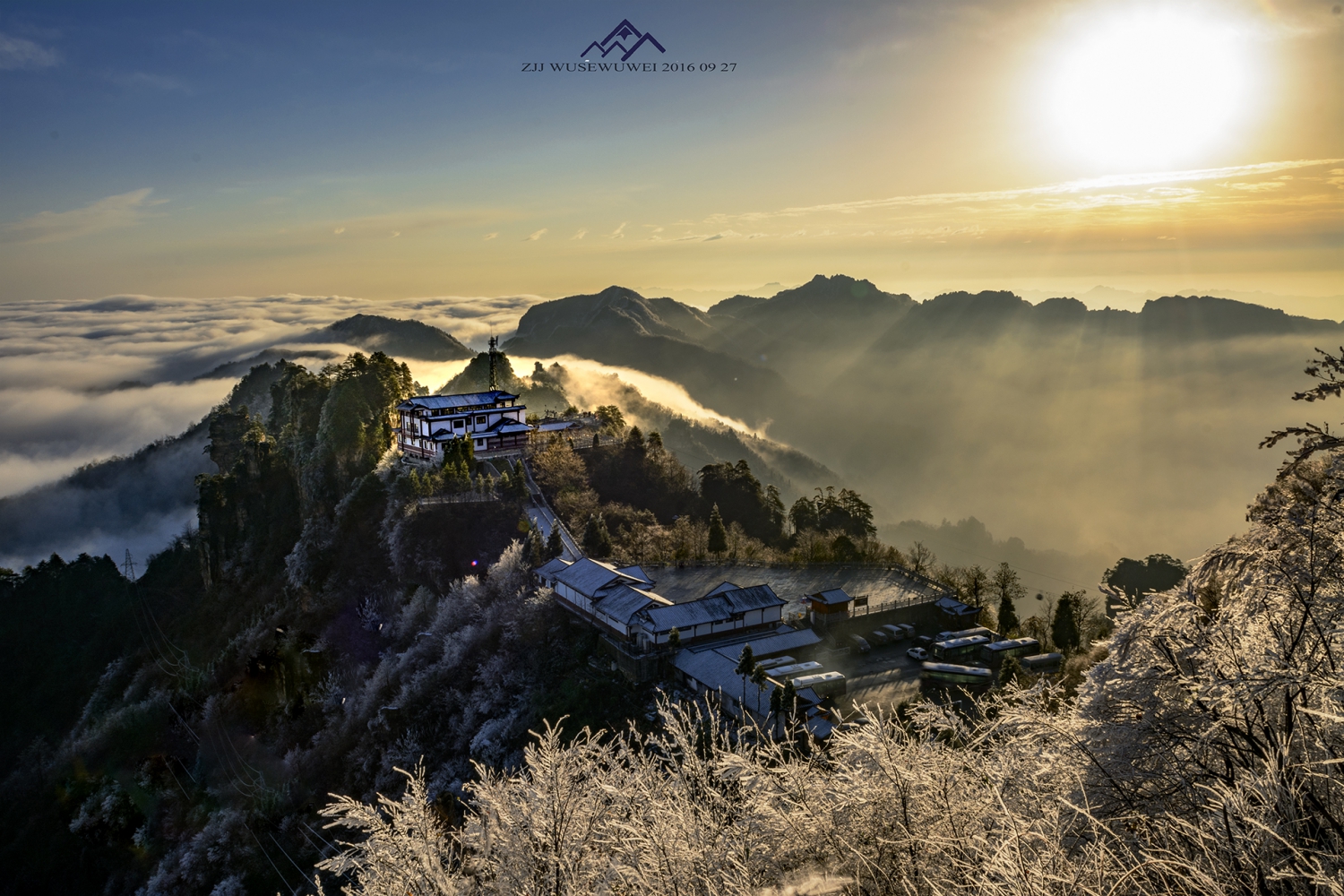 天子山索道的早晨