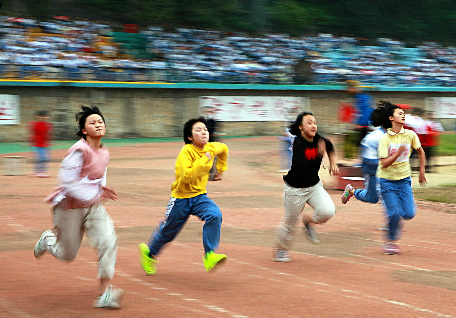 国光学校秋季运动会之赛跑（一）