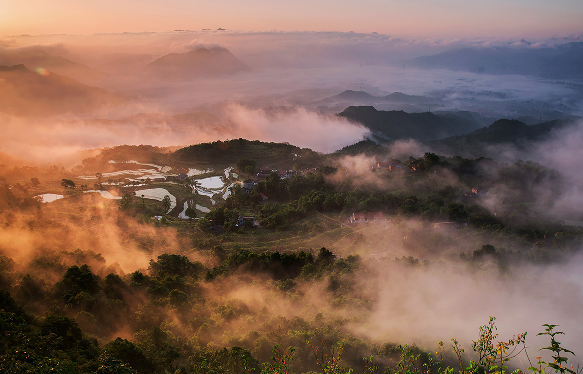 乡村晨景