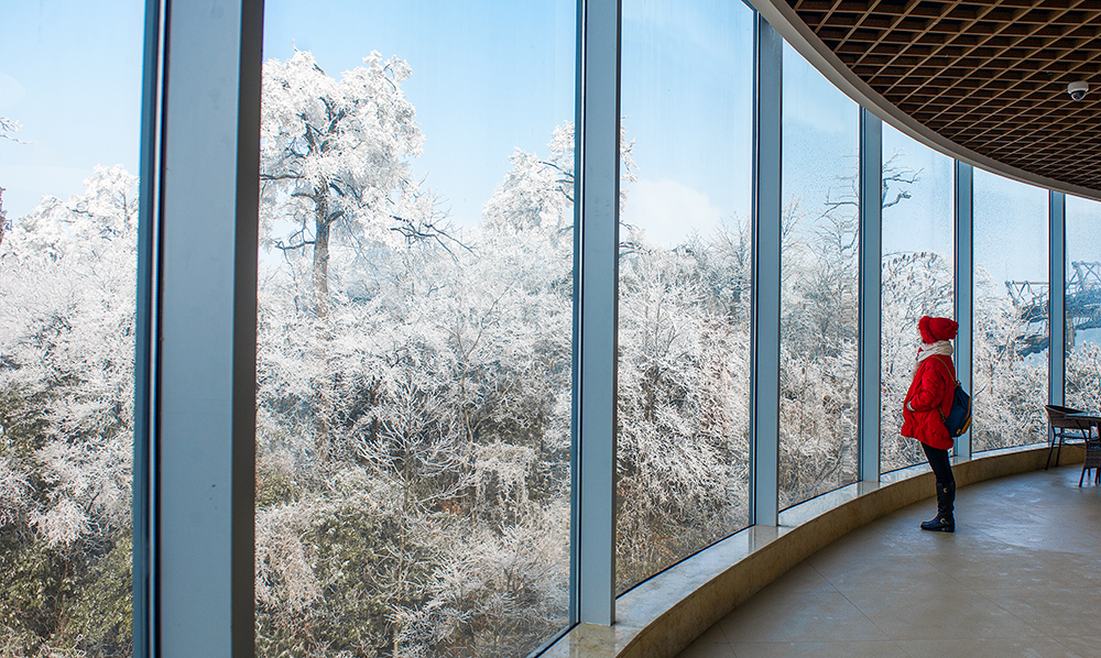 天门山冬雪