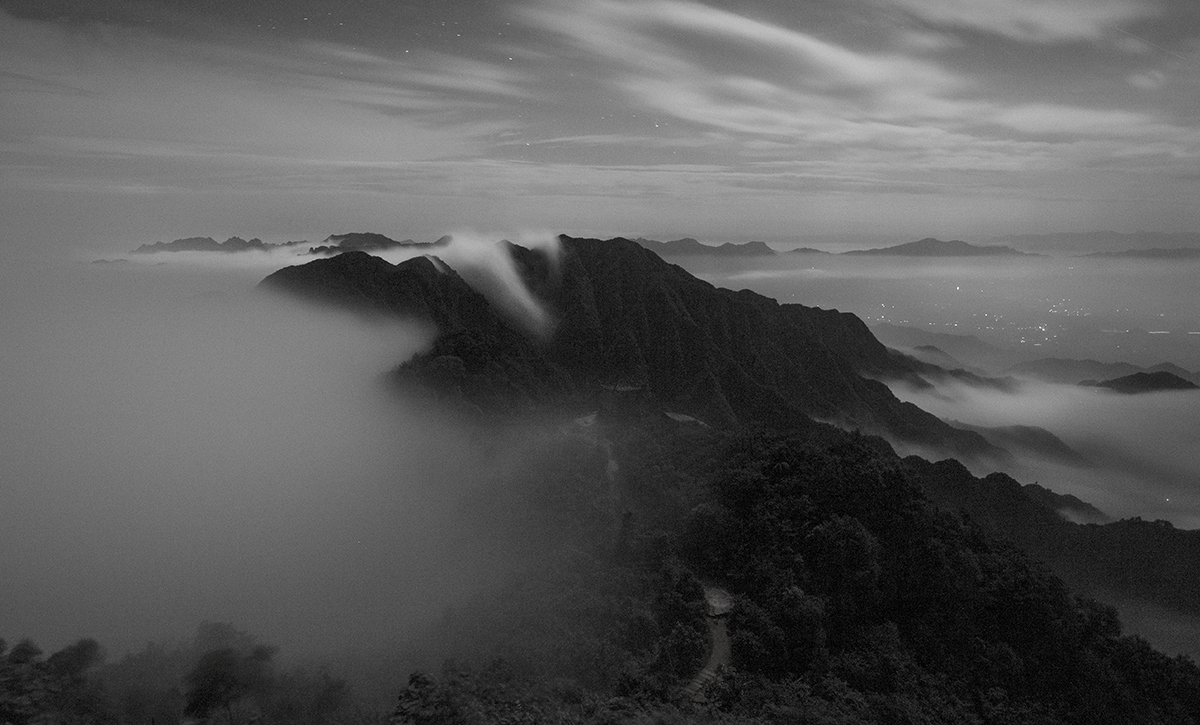 水墨五雷仙山